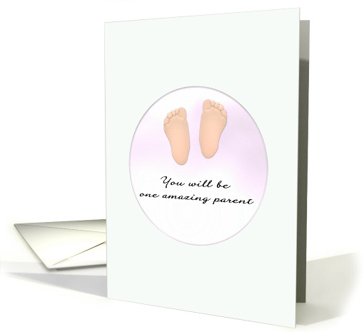 New Baby for Single Mom Baby's Cute Little Feet card (1450080)
