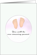 New Baby for Single Mom Baby’s Cute Little Feet card