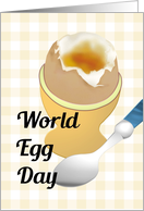 World Egg Day Yummy Soft Boiled Egg in Egg Cup card