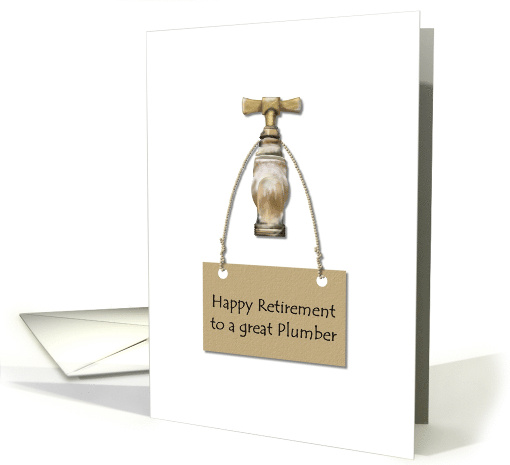 Retirement Congratulations For Plumber Old Faucet card (1450874)