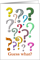 National Punctuation Day Colorful Question Marks card