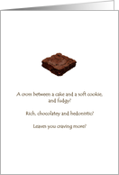 National Brownie Day A Piece of Fudgy Hedonism card