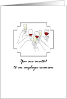 Invitation To Employee Reunion Raising Glasses Making A Toast card