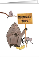 Monkey Day December 14 Cute Troop of Monkeys card