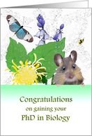 Gaining PhD In Biology Organism Plants And Animals card