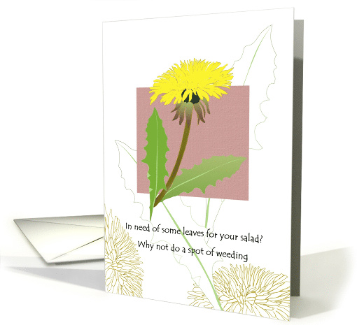 National Weed Appreciation Day The Versatile Dandelion card (1463732)