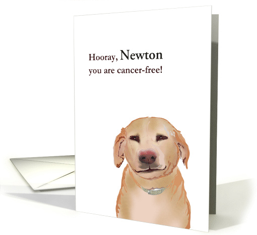 Pet dog cancer free, cute dog with a grin on its face card (1469292)