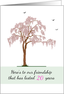 Custom Friendship Anniversary Cherry Blossoms Birds In Flight card