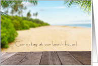 Invitation to Our Beach House, View of Beach from Decking card