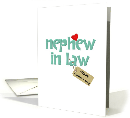 Red Heart for Nephew In Law on Father's Day card (1477764)