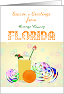 Custom Season’s Greetings from Florida Official Beverage card