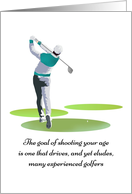 Shooting Your Age Golfer Following Through Congratulations card