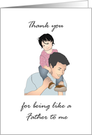 Thank You for Being Like a Dad To Me Riding on Dad’s Shoulders card