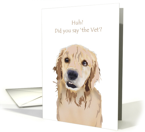 Vet's Birthday Fun Sketch Of Dog Looking Worried card (1491390)