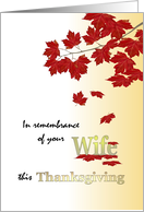 In Remembrance of Wife Thanksgiving Beautiful Fall Foliage card