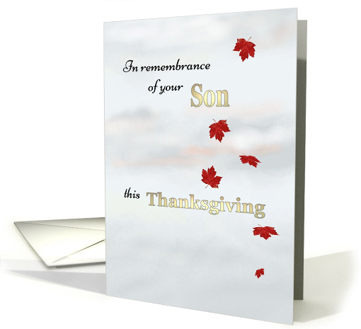 In Remembrance of Son Thanksgiving Beautiful Fall Foliage card