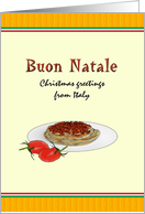 Christmas Greeting From Italy Buon Natale Spaghetti And Meat Sauce card