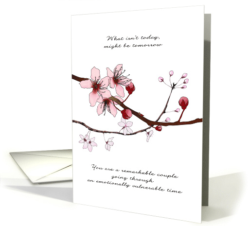 Encouragement Couple Going Through IVF Soft Pink Blossoms card