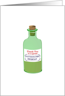 Medicine Bottle Label Reading Thank You to Naturopathic Physician card