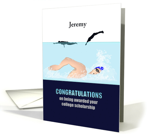 Congratulations Getting College Sports Scholarship Swimmers card