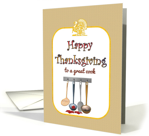 Thanksgiving for Cook Kitchen Utensils Hanging from a Rack card