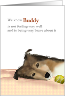 Encouragement For Owner Of Pet Dog With Cancer Dog Resting card