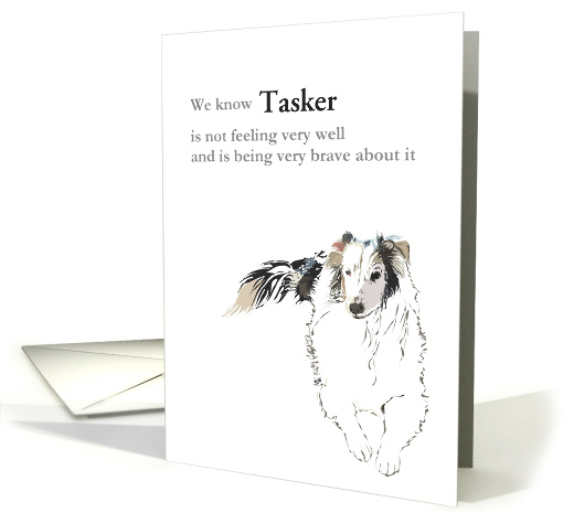 Encouragement For Owner Of Pet Dog With Cancer Dog Resting card