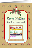 Christmas For Accountant Counting Frame With Beads And Baubles card