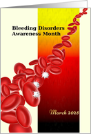Bleeding Disorders Awareness Month Platelets Red Blood Corpuscles card