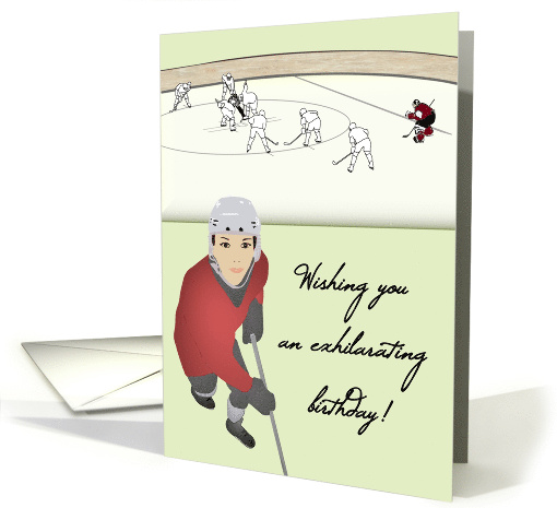 Birthday For Girl On Ice Hockey Team Players In The Rink card