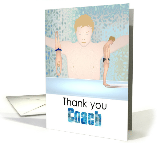 Thank You Diving Coach Male Divers In Various Dive Stages card