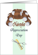 Hairstylist Appreciation Day Hair in Curlers card
