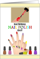 National Nail Polish Day Beautiful Nail Colors and Nail Art card