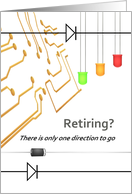 Electrical Engineer Retiring Diode Symbols LEDs and Circuits card