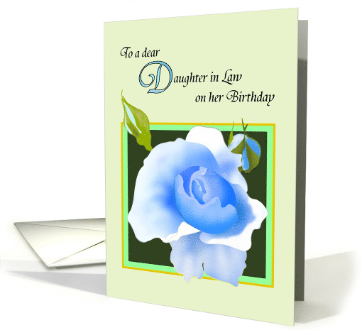 Blue Rose for Daughter in Law's Birthday Symbol of Love card (1528802)