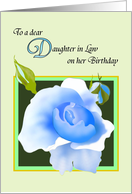 Blue Rose for Daughter in Law’s Birthday Symbol of Love card