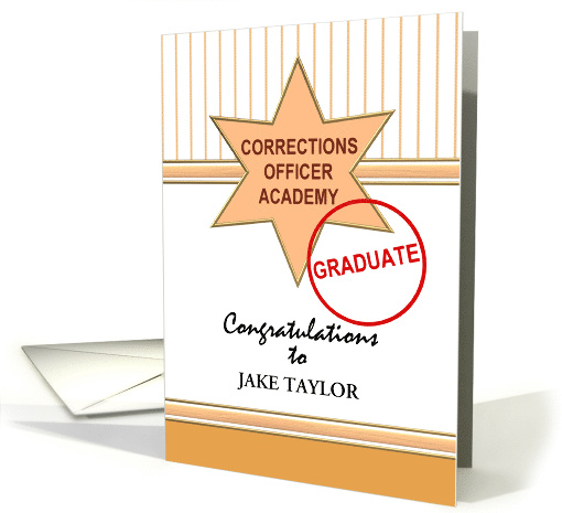 Corrections Officer Academy graduate, custom name card (1529242)