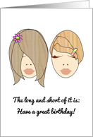 Birthday for Hairdresser The Long and Short Of It Have a Great Day card