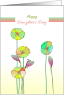 Daughter’s Day for Sister Floral Sketch in Vibrant Colors card