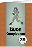 Buon Compleanno Birthday in Italian Baseball Player Age on Baseball card