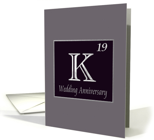 19th Wedding Anniversary Expression of Potassium in its... (1536884)