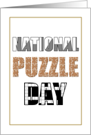National Puzzle Day Different Types of Puzzles card