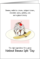 National Banana Split Day With the Toppings card