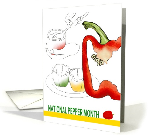 National Pepper Month Stuffing Peppers card (1553856)