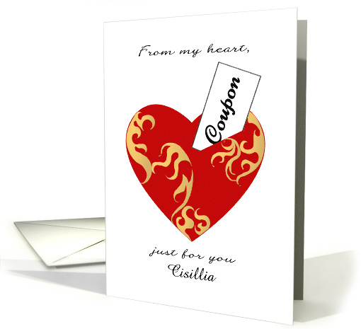 Coupon Gift Valentine's Day From my Heart Custom card (1555456)