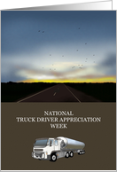 National Truck Driver Appreciation Week Open Roads and Sunrise card