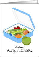 National Pack Your Lunch Day Healthy Packed Lunch in a Box card