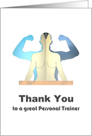 Thank You Personal Trainer Male and Female Torso card