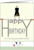 Gymnasts Granddaughter Birthday On the Bars card