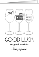 Good Luck on Your Move Custom City or Town Plane Crates and House card